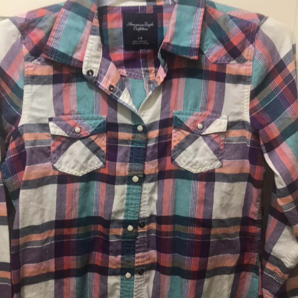 American Eagle Outfitters plaid button down